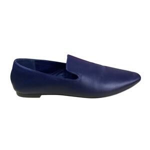 J.Crew Bennett Navy Blue Leather Pointed Toe Loafers Size 7